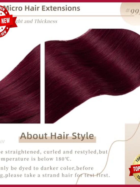 24 Inch Human Hair Micro Bead Extensions Straight Natural Long 50g main image 6